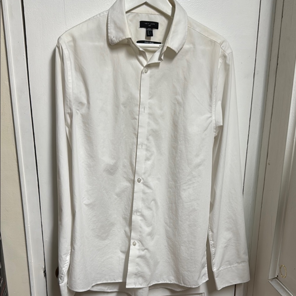 New Look White Dress Shirt Classic Button-Down